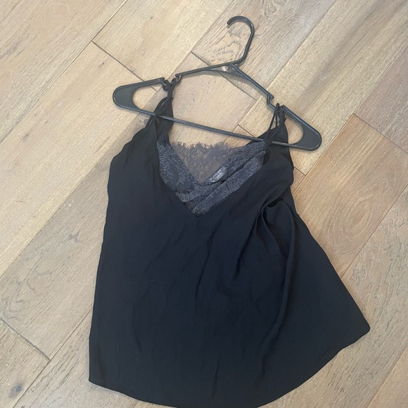 Free People XS(fits loose) Black Silk Lace Adjustable Top - Picture 7 of 14